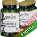 2400gdu 087614114125 Swanson Turmeric Bromelain 5x60 Caps Curcuma Longa 300mg Gr
