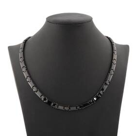 T9071b-5in1 38 Titanium Magnetic Field For Pain Cross Necklace Men Large Width Germani