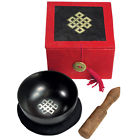522002040 Dzi New Endless Knot Meditation Bowl With Striker Yoga Massage Or Decor 841110156016