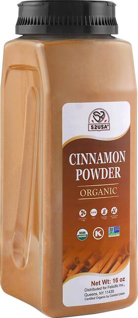 52usa 810185421091 Organic Cinnamon Powder 1 Lb 16oz Pure Ground 16 Ounce Pack Of