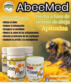 Abeemed Lote-3015 X3 Apitoxina Bee Venom Natural Capsules 30 For Pain Relief And Arthritis