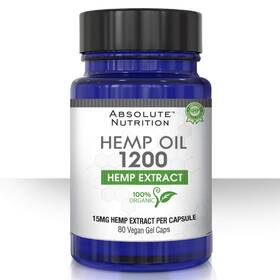 Hemp-1200 Absolute Nutrition Hemp Oil 1200-80 Capsules - 100 Organic Ri