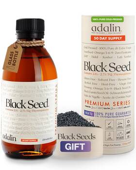 009774 Adalin Black Seed Oil Liquid 8.4 Fl Oz Nigella Sativa High Thymo