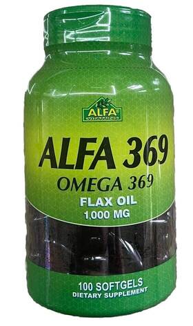 17317 Alfa Vitamins 369 Omega 1000mg 100 Softgels