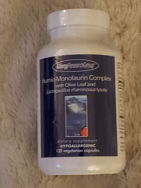 Allergy Research Group 713947767201 Humic-monolaurin Complex 120vcaps Exp 3/25