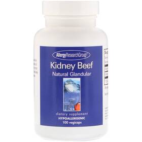 Alg-72800 Allergy Research Group Kidney Beef Natural Glandular 100 Vegicaps