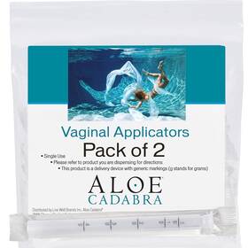 Egdac-app-2 Aloe Cadabra Extra Disposable Vaginal Applicators Individually Wrapped Threaded End For