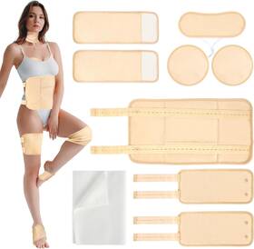Alversun 705353810794 Castor Oil Pack Wrap 9 Pcs Organic Kit For Stomach Belly Neck B