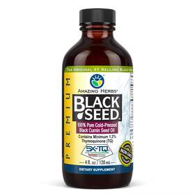 Amazing Herbs 933363161919 Premium Black Seed Oil - Gluten Free Non Gmo Cold Pressed Nigell
