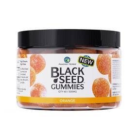 94160 Amazing Herbs Organic Black Seed Oil Gummies - 500mg Per Serving Cold Presse