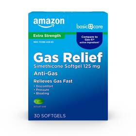 Amazon Basic Care 195515012713 Gas Relief Softgels Simethicone 125 30 Count Pack Of 1