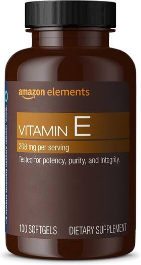 Amazon Elements 842379103841 Vitamin E 400 Iu 100 Softgels Count Pack Of 1