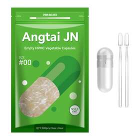 Angtai Jn 718387926461 500 Empty Vegan Capsules Size 00 Clear Diy Pill With Micro Lab Spoon