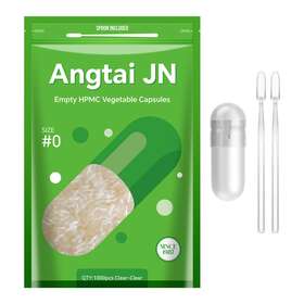 Angtai Jn 718387926515 1000 Count Clear Empty Vegan/vegetable Vegetarian Pill Capsules Size Veg Vcaps