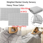 Anh834533 Unbranded Gray Weighted Blanket Heavy Sensory Cotton