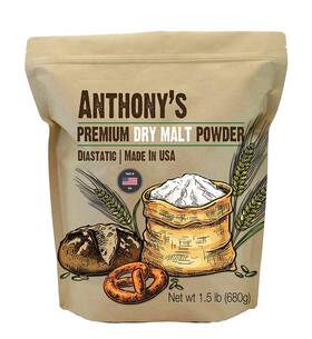 6p-maae-joga Anthonys Goods Diastatic Dry Malt Powder 1.5 Lb Malted Barley Flour Made In Usa