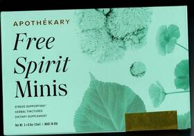Apothekary 659576613680 Free Spirit Minis Stress Supporting Herbal Tinctures 1/25 New