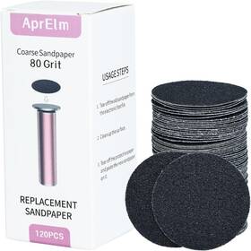 Aprelm-rs120 Aprelm 120pcs Replaceable Sandpaper For Electric Foot Callus Remover 80 Grit Coarse