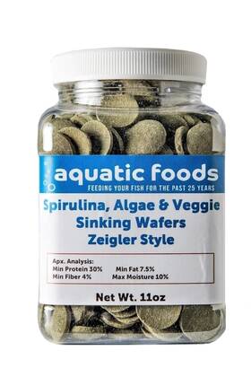 Aquatic Foods Inc. 840436742613 Spirulina Algae Wafers - 16mm Sinking Of