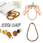As-screw-cognac-32-33 Baltic Amber Teething Necklace For Babies Unisex Color 713381449220