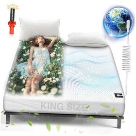 Asmrcap 782926883645 Grounding Sheets 95% Organic Cotton 5% Pure Silver Fiber King White
