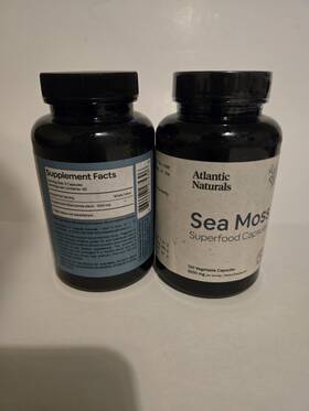 2xorganic Atlantic Naturals 860007475306 Sea Moss Caps Immune System Thyroid Health Beautiful Skin 03/26