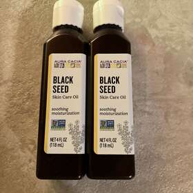 Aura Cacia 647213546620 2 Black Cumin Seed Oil Cold Pressed Nigella Sativa 4oz Each