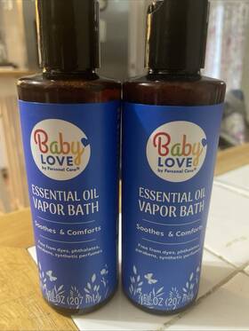Baby Love 808829127089 Essential Oil Vapor Bath New 2 Bottles Soothes And Comforts