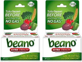 Hbf-jjj-omgh-mh2226 Beano Extra Strength Gas Prevention And Digestive Enzyme 30 Count Pack Of 2