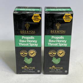 Bee & You 190853000644 And 2 Pack Propolis Raw Honey Throat Spray Breath Freshener 1 Fl Oz Bb