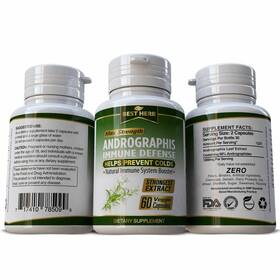 Best Herb 087614114262 Full Spectrum Andrographis Paniculata Immune System Liver Support 1000mg 60 Caps