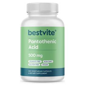 Bestvite 703856343139 Pantothenic Acid 500mg Vitamin B5 240 Count Pack Of 1 Red