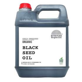Better Place Organics 729487500635 100% Pure Virgin Organic Black Seed Oil 7 Lbs/135 Oz Edible Cold Pressed Cumin