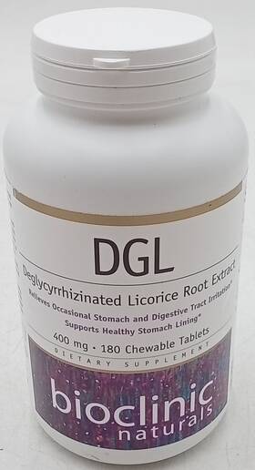 Bioclinic Naturals 629022092277 Dgl Chewable 180 Tablets-deglycyrrhizinated Lic Root Exp 6/28