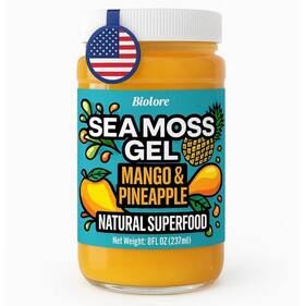 Biolore 445023571572 Sea Moss Gel Mango-pineapple Made In Usa Raw Wildcrafted Irish Seamoss E