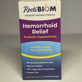Biom Probiotics 860378002606 Hemorrhoid Relief Probiotic Suppositories Exp. 2026