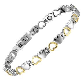 Biomag 710436835304 Magnetic Bracelet For Women Titanium Steel Wristband Brazaletes Solid