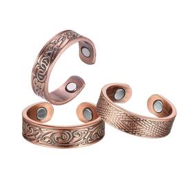 Biomag 710436835793 3pcs Lymphatic Drainage Copper Ring For Men Women 99.99 Pure M