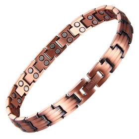 Biomag 710436835922 99.99% Pure Copper Ankle Bracelet For Men Women Double Row Magnetic Therapy A