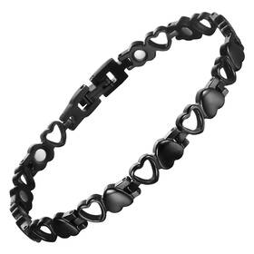 Biomag 727984993318 Magnetic Bracelets For Women Heart-shaped Titanium Steel Bracelet With 10pcs