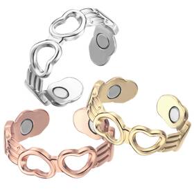 Hkm-cr043 Biomag 3pcs Copper Rings For Women 99.99 Pure Magnetic Lymphatic Drai