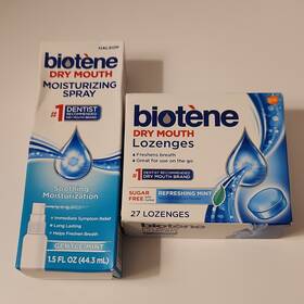 2096111 Biot Ne Dry Mouth Relief Spray Gentle Mint 1.5 Fl Oz And Sugar-free Lozenges 27ct