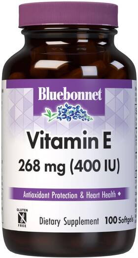 Bluebonnet 743715006188 Nutrition Vitamin E 400 Iu 268 Mg Mixed 100 Count Pack Of 1