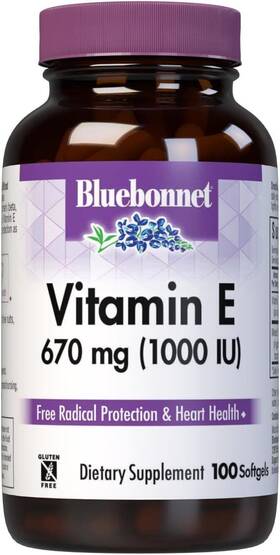 Bluebonnet 743715006249 Vitamin E 1000 Iu Mixed Softgels 100 Count