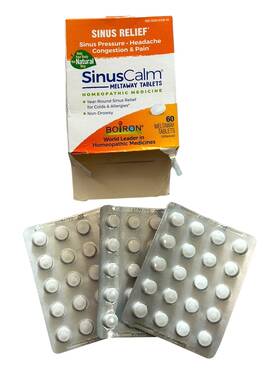 33804 Boiron Sinus Calm - 60 Meltaway Tablets 3 X 20 Blister Packs Ex 4/29