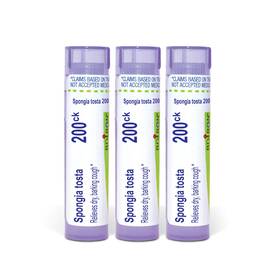 B07v8vfrvm Boiron Spongia Tosta 200ck Homeopathic Medicine For Dry Barking Cough - Pack Of