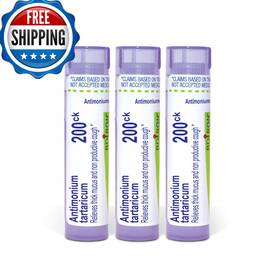 B089bg882k Boiron Antimonium Tartaricum 200ck Homeopathic Medicine For Cough - Pack Of 3