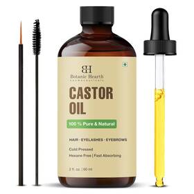 Botanic Hearth 744110818888 Castor Oil - 100% Pure And Natural Cold Pressed 2 Fl Oz 60 Ml
