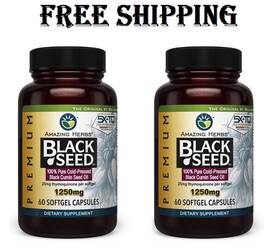 1648773 Branded Premium Black Seed Oil Capsules - High 60 Count Pack Of 2