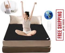 Branded 711181266481 Grounding Mat For Bed 54x78 Inch Breathable Pu Leather Pad With Cord